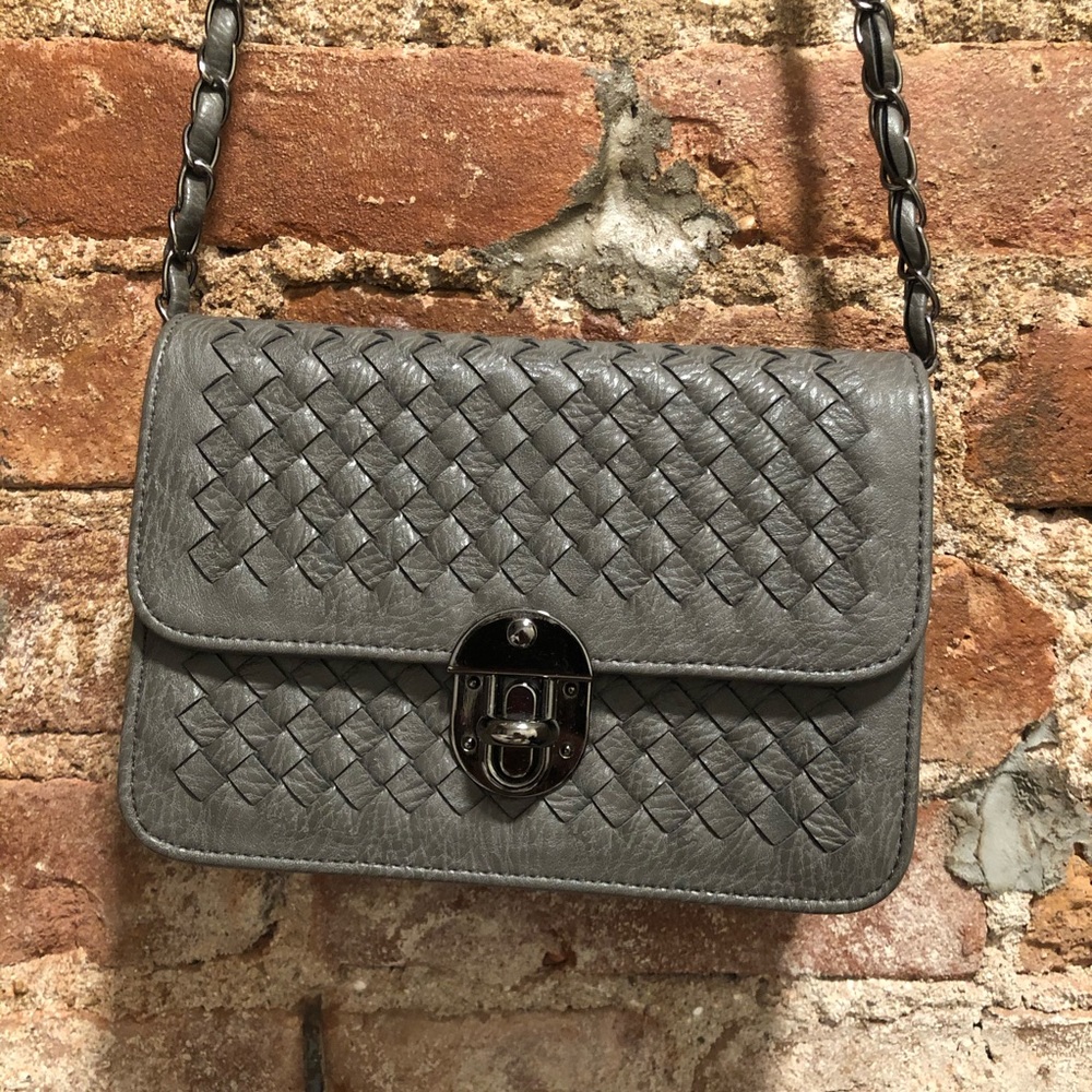 Grey Intrecciato Purse